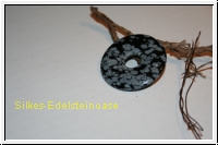 Obsidian - Schneeflockenobsidian - Donut (40 mm)