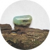 Opal - Andenopal (Chrysopal) - Trommelstein, gebohrt
