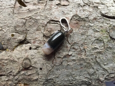 Ohrolive - Sardonyx mit Silberöse