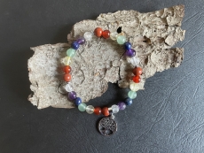 Chakren - Armband - Kugeln - mit Anhänger