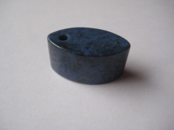 Dumortierit - Anhänger, oval, gebohrt