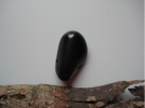 Obsidian, schwarz - Trommelstein, gebohrt