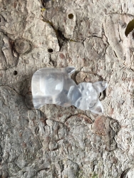 Bergkristall - Katze, gebohrt