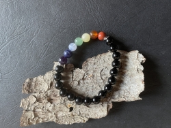 Chakren - Armband - Kugeln - Onyx